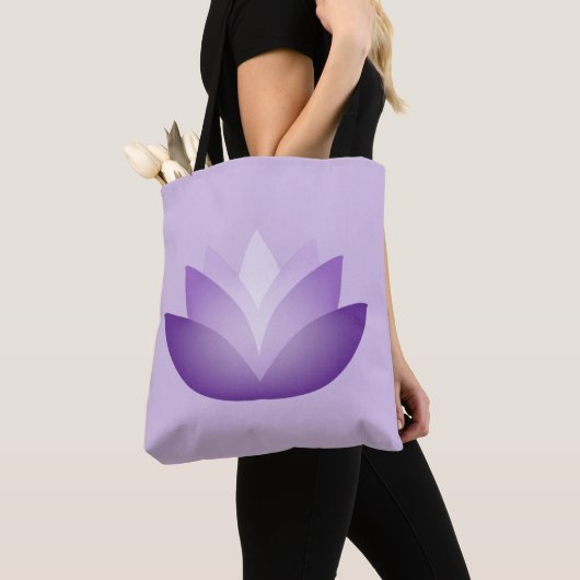 Hübsche Lila Lotus-Blume Tasche (Von Nahem)
