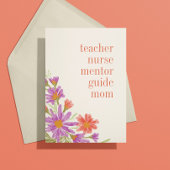 Hübsche Lila Mama der Flora ist alles, was Mütter  Karte