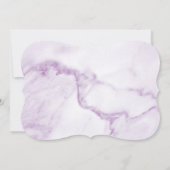 Hübsche Lila Marmordusche Einladung (Rückseite)