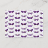 Hübsche lila Maskerade maskiert Karneval Visitenkarte (Rückseite)