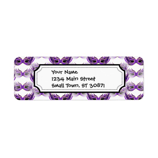 Hübsche Lila Masquerade Masken Mardi Gras (Vorne)