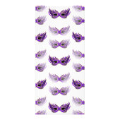 Hübsche Lila Masquerade Masken Mardi Gras Werbekarte (Hinten)