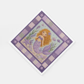 Hübsche lila Meerjungfrau-Decke Serviette (Ecke)