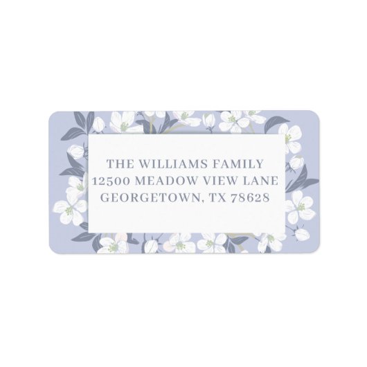 Hübsche Lila Osterblüte Rücksendeadresse Adressaufkleber (Vorne)