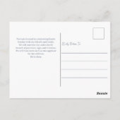 Hübsche Lila Osterfeier Einladung Postkarte (Rückseite)