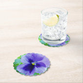 Hübsche Lila Pansy-Blume Untersetzer (Vor Ort)
