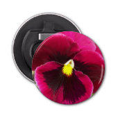 Hübsche Lila Pansy Floral Flaschenöffner (Vorderseite)