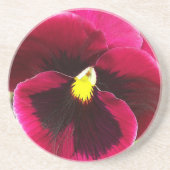 Hübsche Lila Pansy Floral Getränkeuntersetzer (Vorne)
