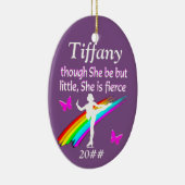 HÜBSCHE LILA PERSONALISIERUNG DER ICE-SKATEN KERAMIKORNAMENT (Rechts)