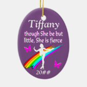 HÜBSCHE LILA PERSONALISIERUNG DER ICE-SKATEN KERAMIKORNAMENT (Hinten)