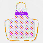 Hübsche lila Polka-Punkte Küche Schürze (Vorderseite)