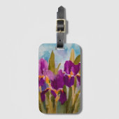 Hübsche lila Reisen, schöne Blumenart Gepäckanhänger (Vorderseite Vertikal)