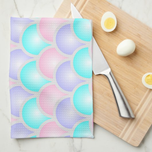 hübsche, lila, rosa Aquarelle Geschirrtuch (Viertel Falte)