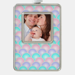 hübsche, lila, rosa Aquarelle Rahmen-Ornament Silber