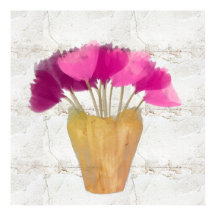 Hübsche Lila rosa Peonfarben Wasserfarben Rustikal