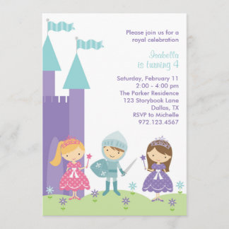 Hübsche Lila, rosa und Aquamarine Einladung der Pr