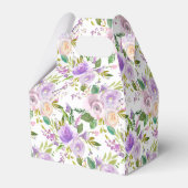 Hübsche Lila Rose Floral 90. Geburtstag Geschenkschachtel (Rückseite)