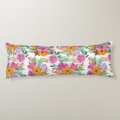 Hübsche Lila Rose Gelbe Blumen Blumenbeet Seitenschläferkissen (Rückseite)