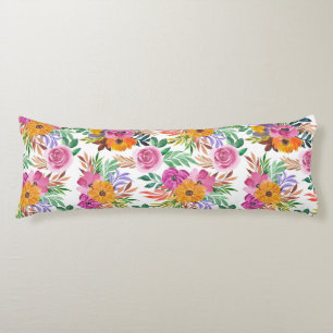 Hübsche Lila Rose Gelbe Blumen Blumenbeet Seitenschläferkissen