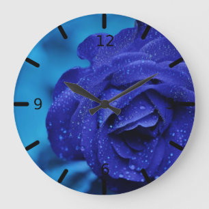 Hübsche Lila Rose Große Uhr
