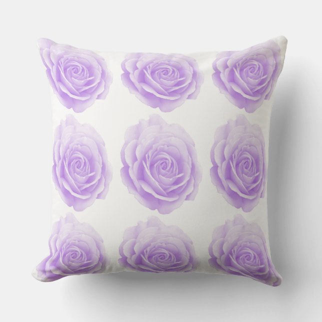 Hübsche lila Rose Kissen (Vorderseite)