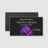 Hübsche Lila Rose Save the Date Magnetkarte (Vorne/Hinten)
