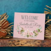 Hübsche, Lila Rosen Hochzeitstablette Fotoplatte (Seite)