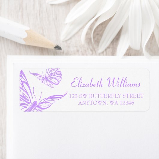 Hübsche Lila Rücksendeadresse (Insitu)