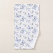 Hübsche Lila Schmetterlinge Badhandtuch Set (Handtuch)