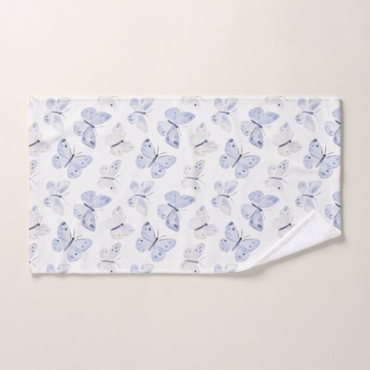 Hübsche Lila Schmetterlinge Badhandtuch Set (Handtuch)