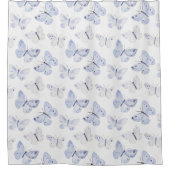 Hübsche Lila Schmetterlinge Duschvorhang (Vorderseite)