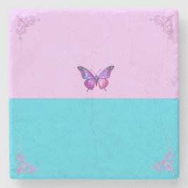 Hübsche Lila Schmetterlingsfüllungen Stone Unterse Steinuntersetzer