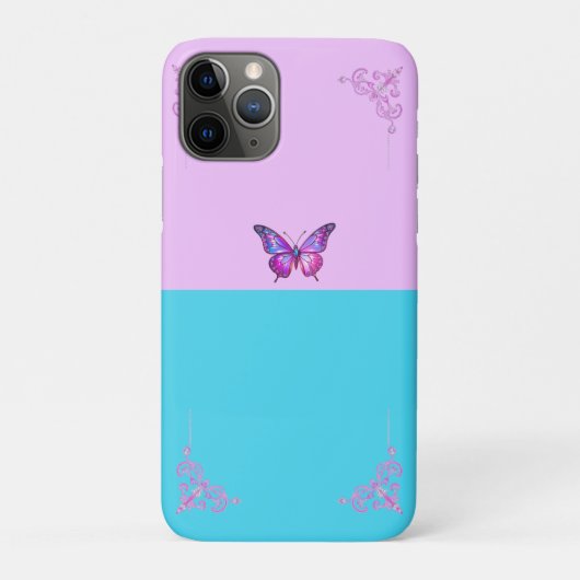 Hübsche Lila Schmetterlingsklammern iPhone 11 Pro Case-Mate iPhone Hülle (Rückseite)