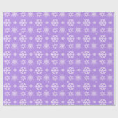 Hübsche Lila Schneeflocken Neuzeit Geschenkpapier (Flach)