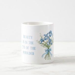 Hübsche lila Schwertlilien-Blumen-Schleife Kaffeetasse