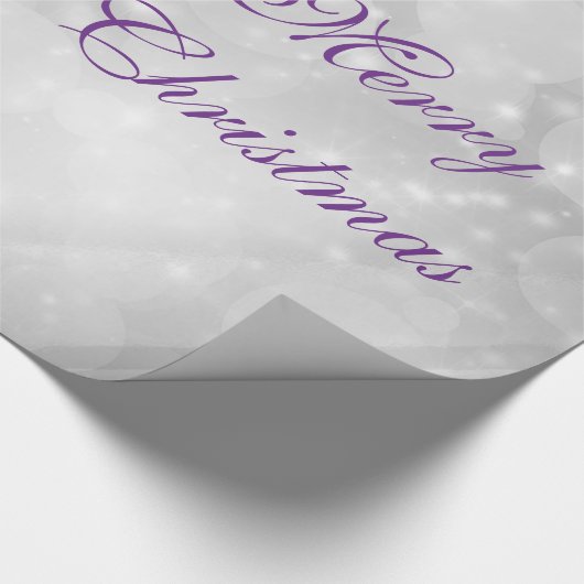 Hübsche Lila Shiny Christmas Bauble Graphic Geschenkpapier (Ecke)