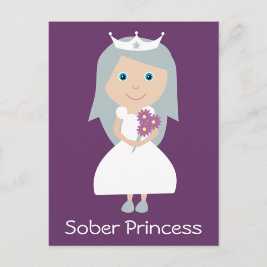 Hübsche lila Sober Princess Postkarte (Vorderseite)