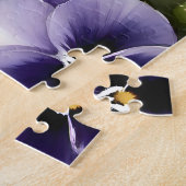 Hübsche lila Stiefmütterchen Aquarellmalerei Puzzle (Seite)