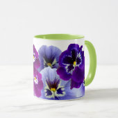 Hübsche Lila Stiefmütterchen Kaffeezubereitung Tas Tasse (VorderseiteRechts)