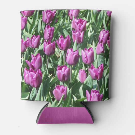 Hübsche Lila Tulissen Dosenkühler (Vorderseite)