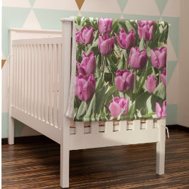 Hübsche Lila Tulissen Fleecedecke