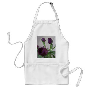 Hübsche lila Tulpen Schürze
