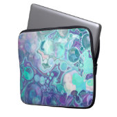 Hübsche Lila und blaue Abstrakte Imitate Marmor Laptopschutzhülle (Vorderseite Links)