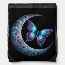 HÜBSCHE LILA UND BLAUE PAISLEY MOON AND BUTTERFLY SPORTBEUTEL