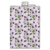 Hübsche lila und blumenreiche Reben mit Flachmann (Rückseite)