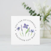 Hübsche Lila und Lavender Wasserfarben-Wildblume (Stehend Vorderseite)