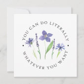 Hübsche Lila und Lavender Wasserfarben-Wildblume (Vorderseite)