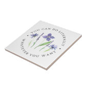 Hübsche Lila und Lavender Wasserfarben-Wildblume Fliese (Seite)