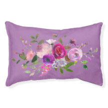 Hübsche lila und lila Aquarellblüte