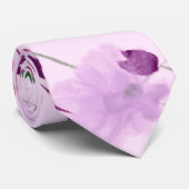 Hübsche Lila und Mauve Pink Frühling Wildblume Krawatte (Gerollt)